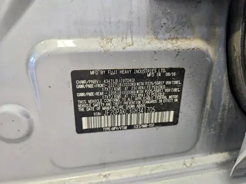 2016 SUBARU CROSSTREK VIN JF2GPAKC3GH341705 фото 12