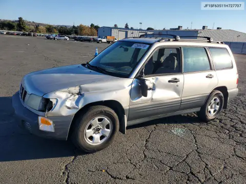 JF1SF63511H727707 — 2001 Subaru Forester, Передняя часть, фото до ремонта