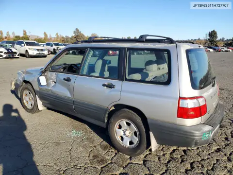 2001 Subaru Forester L VIN JF1SF63511H727707 фото 2