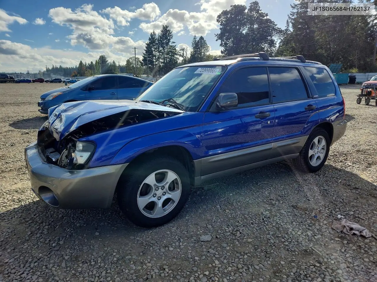 2004 Subaru Forester 2.5Xs VIN JF1SG65684H762137 фото 1