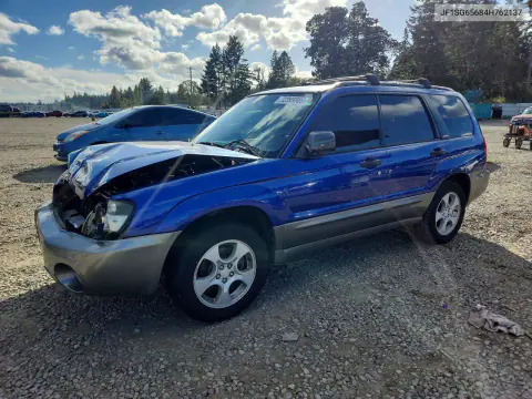 2004 Subaru Forester 2.5Xs VIN JF1SG65684H762137 фото 1