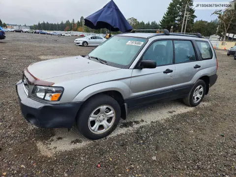 2005 Subaru Forester 2.5X VIN JF1SG63675H749206 фото 1