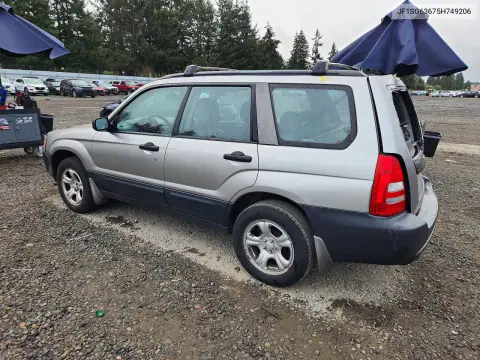 2005 Subaru Forester 2.5X VIN JF1SG63675H749206 фото 2