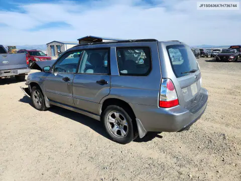 2007 Subaru Forester 2.5X VIN JF1SG636X7H736744 фото 2