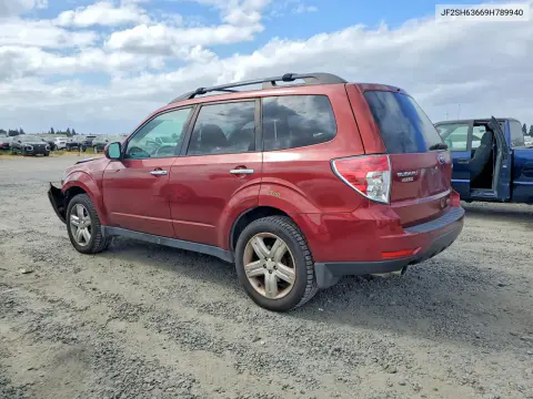 2009 Subaru Forester 2.5X Premium VIN JF2SH63669H789940 фото 2