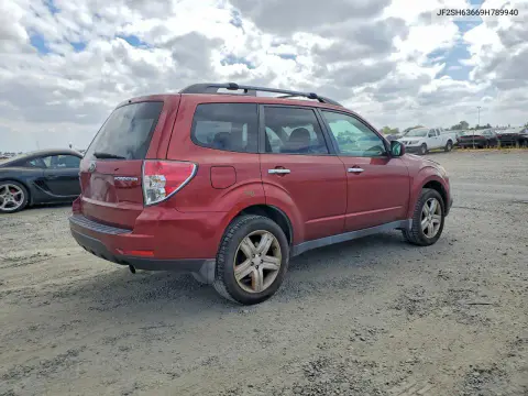 2009 Subaru Forester 2.5X Premium VIN JF2SH63669H789940 фото 3