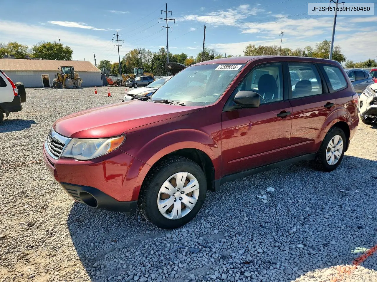 2009 Subaru Forester 2.5X VIN JF2SH61639H760480 фото 1