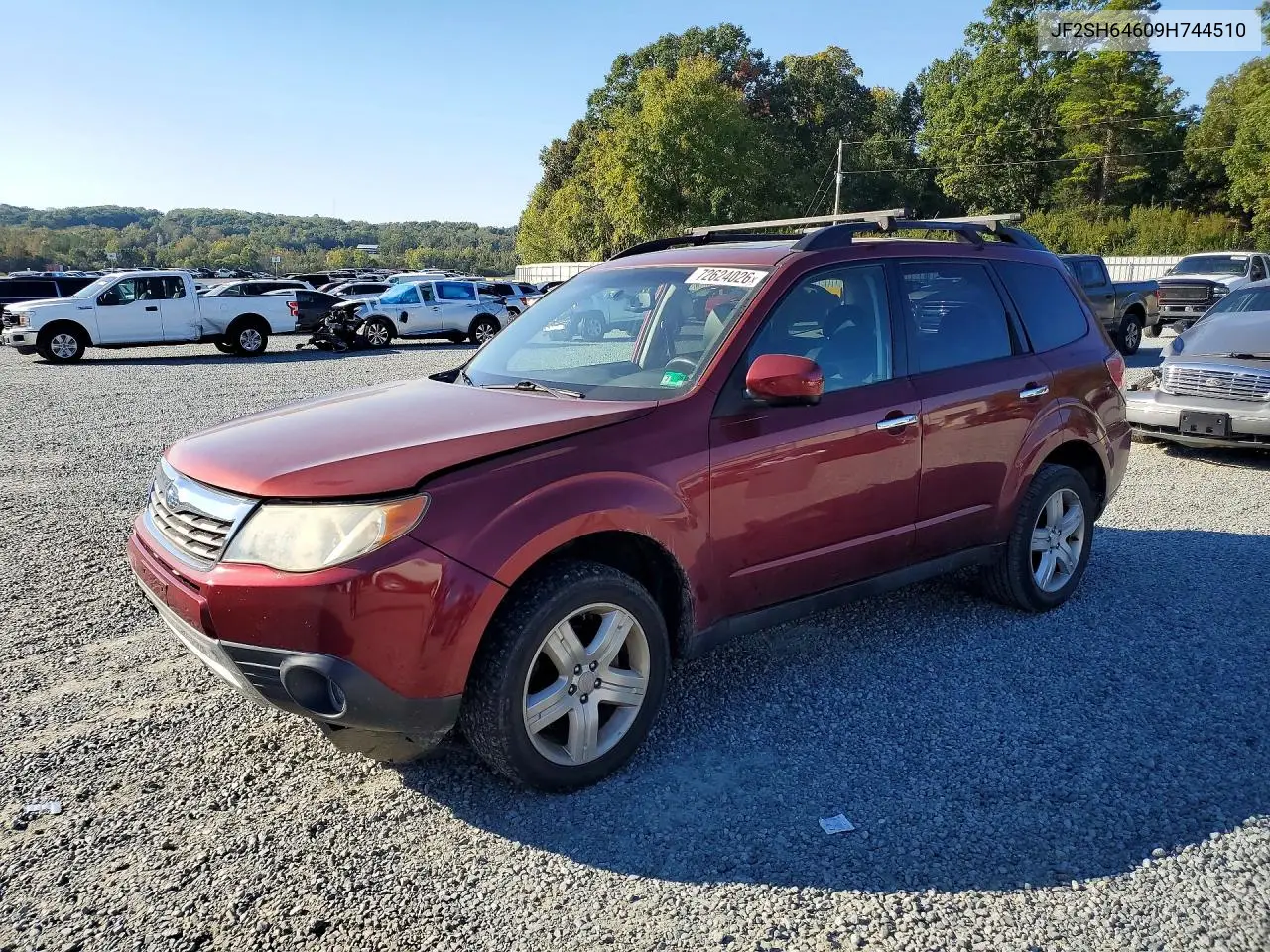 JF2SH64609H744510 Subaru Forester 2009 — повреждение Передняя часть, фото до ремонта