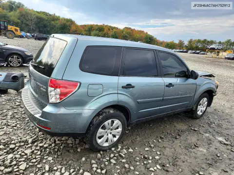 JF2SH6AC7AH752912 — 2010 Subaru Forester, фото 3 с аукциона Copart, Передняя часть