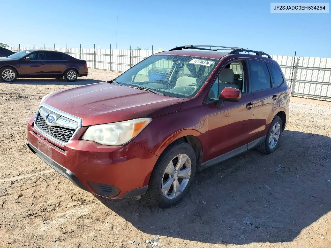 2014 Subaru Forester 2.5I Premium VIN JF2SJADC0EH534254 фото 1