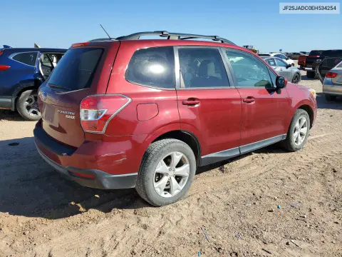 2014 Subaru Forester 2.5I Premium VIN JF2SJADC0EH534254 фото 3