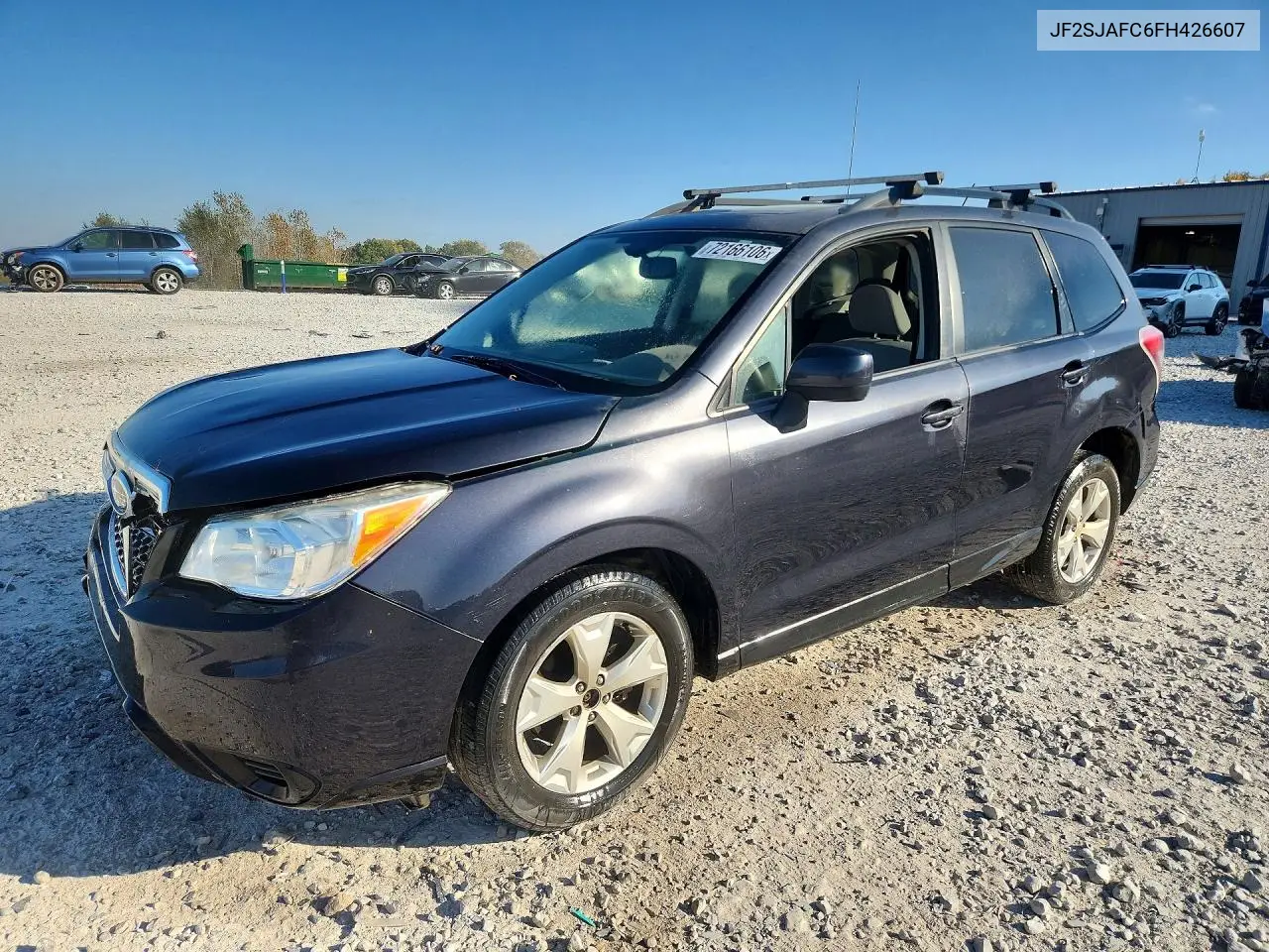 JF2SJAFC6FH426607 Subaru Forester 2015 — повреждение Передняя часть, фото до ремонта