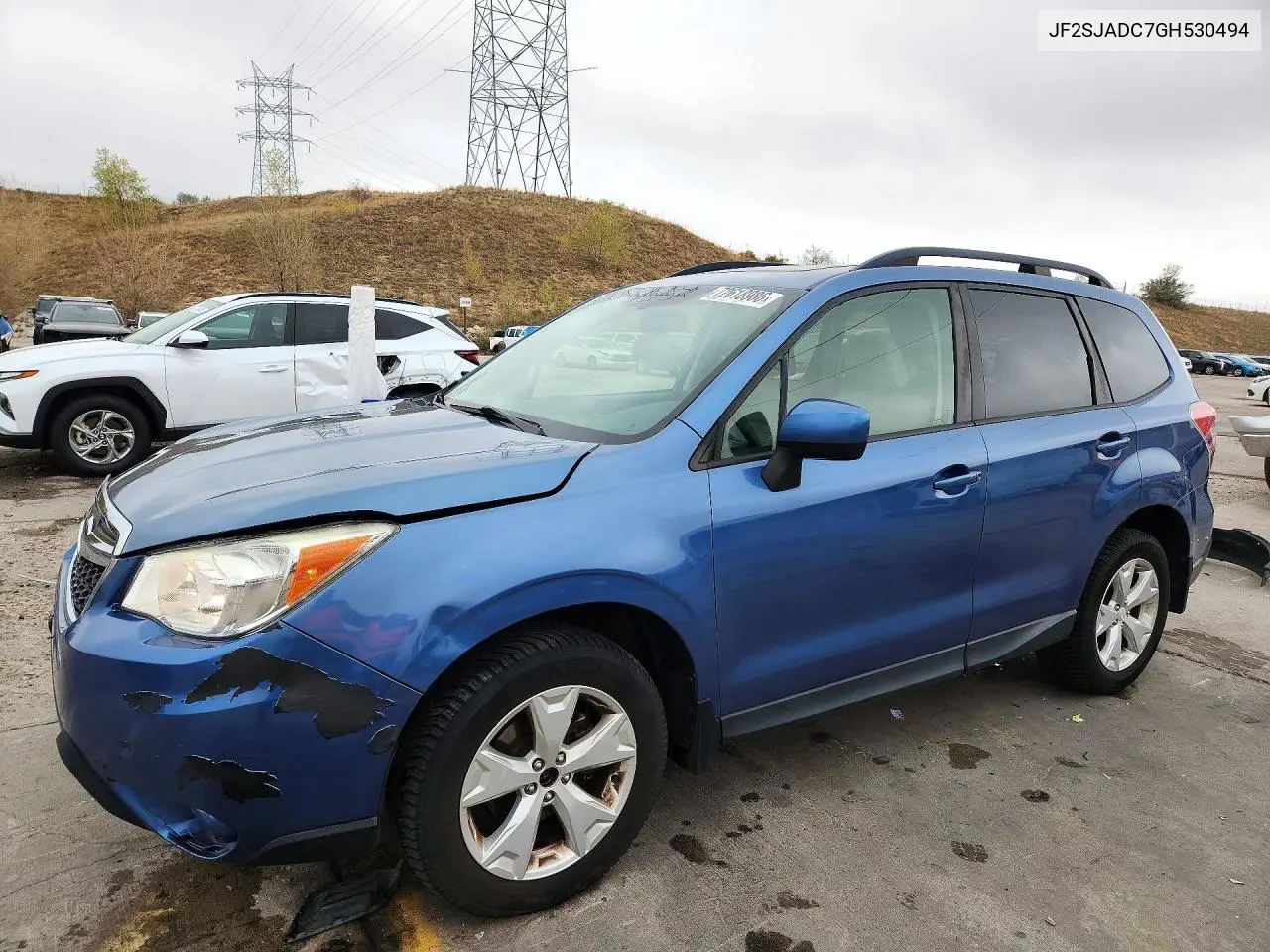 JF2SJADC7GH530494 Subaru Forester 2016 — повреждение Передняя часть, фото до ремонта