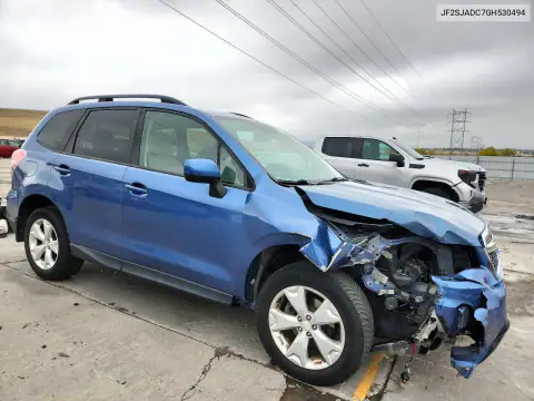 JF2SJADC7GH530494 — 2016 Subaru Forester, фото 4 с аукциона Copart, Передняя часть