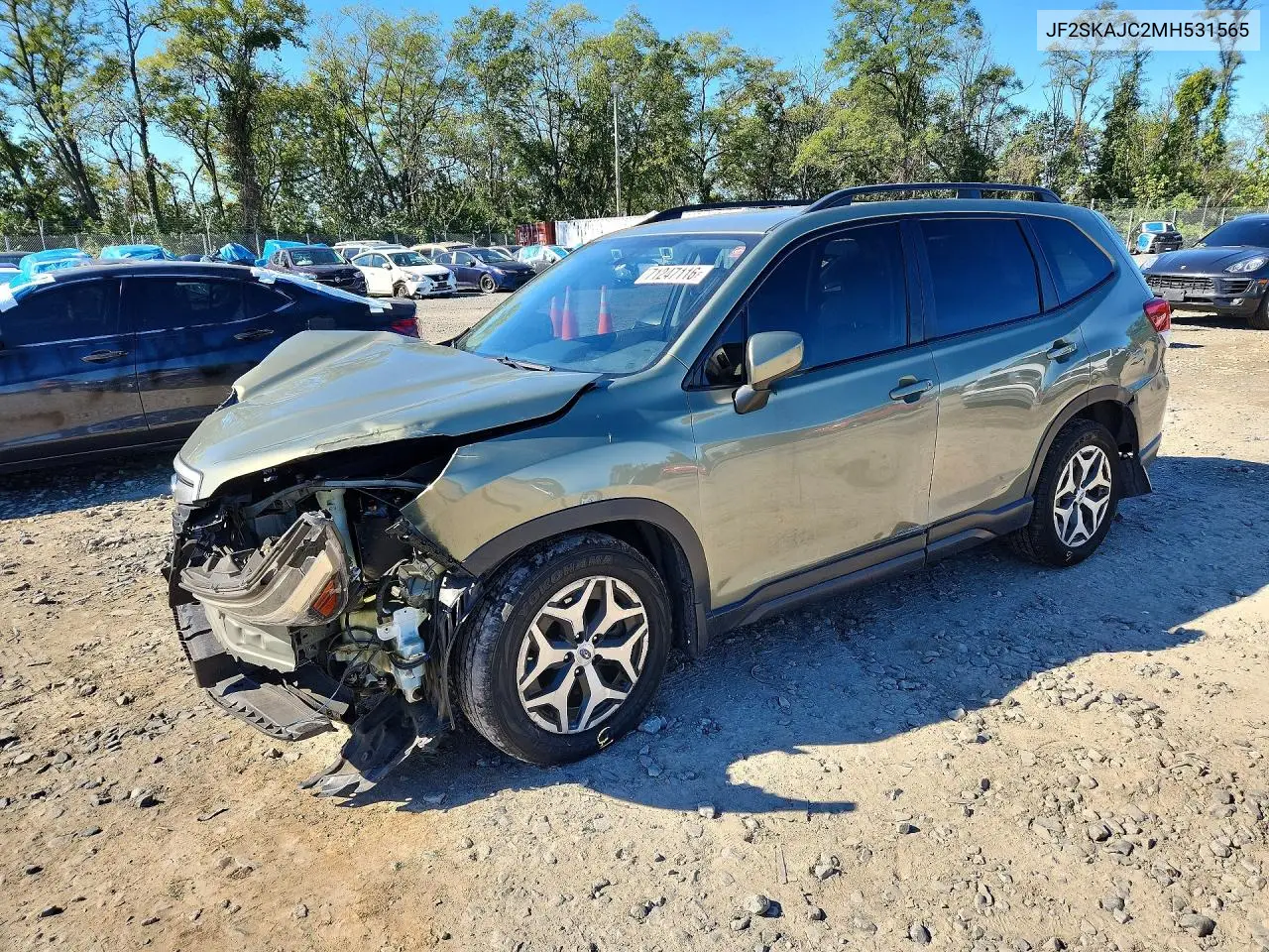 2021 Subaru Forester Premium VIN JF2SKAJC2MH531565 фото 1