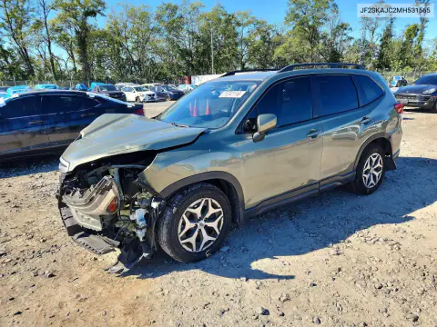 JF2SKAJC2MH531565 — 2021 Subaru Forester, Передняя часть, фото до ремонта