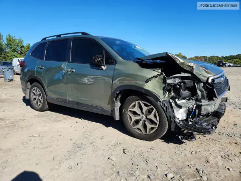 2021 Subaru Forester Premium VIN JF2SKAJC2MH531565 фото 4