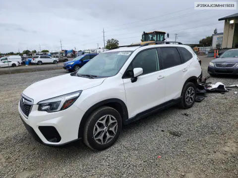 JF2SKAJC3MH415033 — 2021 Subaru Forester, Задняя часть, фото до ремонта
