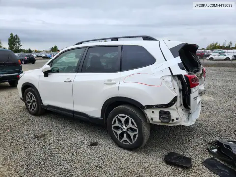 2021 Subaru Forester Premium VIN JF2SKAJC3MH415033 фото 2