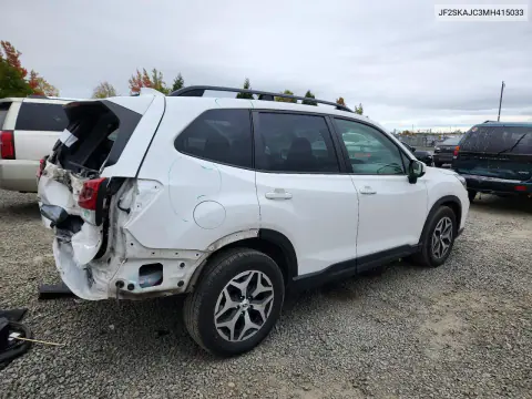 2021 Subaru Forester Premium VIN JF2SKAJC3MH415033 фото 3