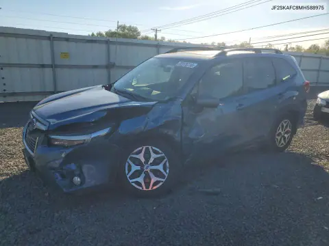 JF2SKAFC8MH588975 — 2021 Subaru Forester, Передняя часть, фото до ремонта