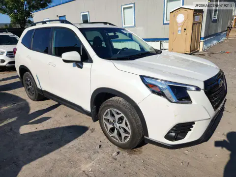 2022 Subaru Forester Premium VIN JF2SKAEC2NH419215 фото 4