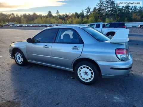 2006 Subaru Impreza 2.5I VIN JF1GD67626G518388 фото 2