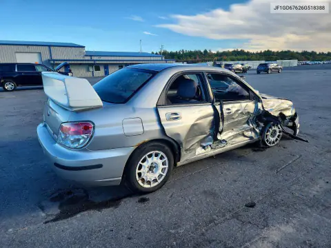 2006 Subaru Impreza 2.5I VIN JF1GD67626G518388 фото 3
