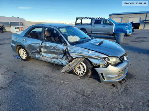 2006 Subaru Impreza 2.5I VIN JF1GD67626G518388 фото 4