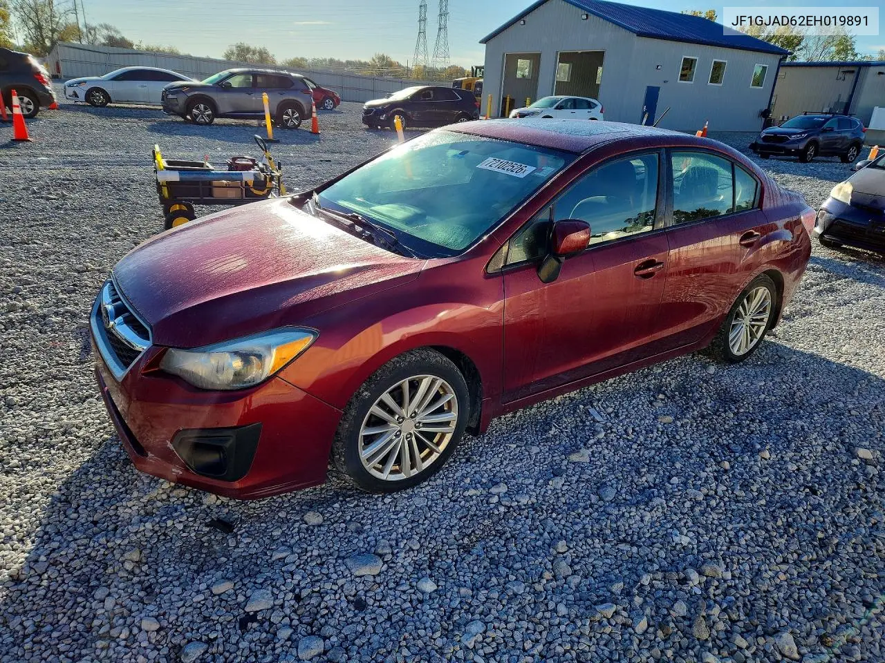2014 Subaru Impreza Premium VIN JF1GJAD62EH019891 фото 1