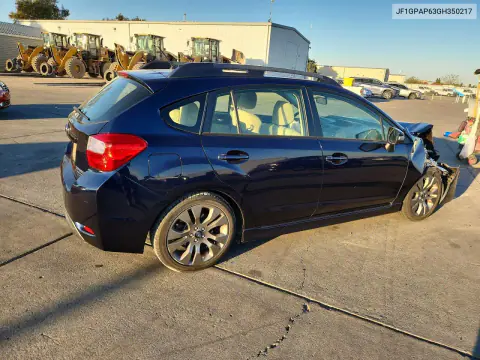 2016 Subaru Impreza Sport Premium VIN JF1GPAP63GH350217 фото 3