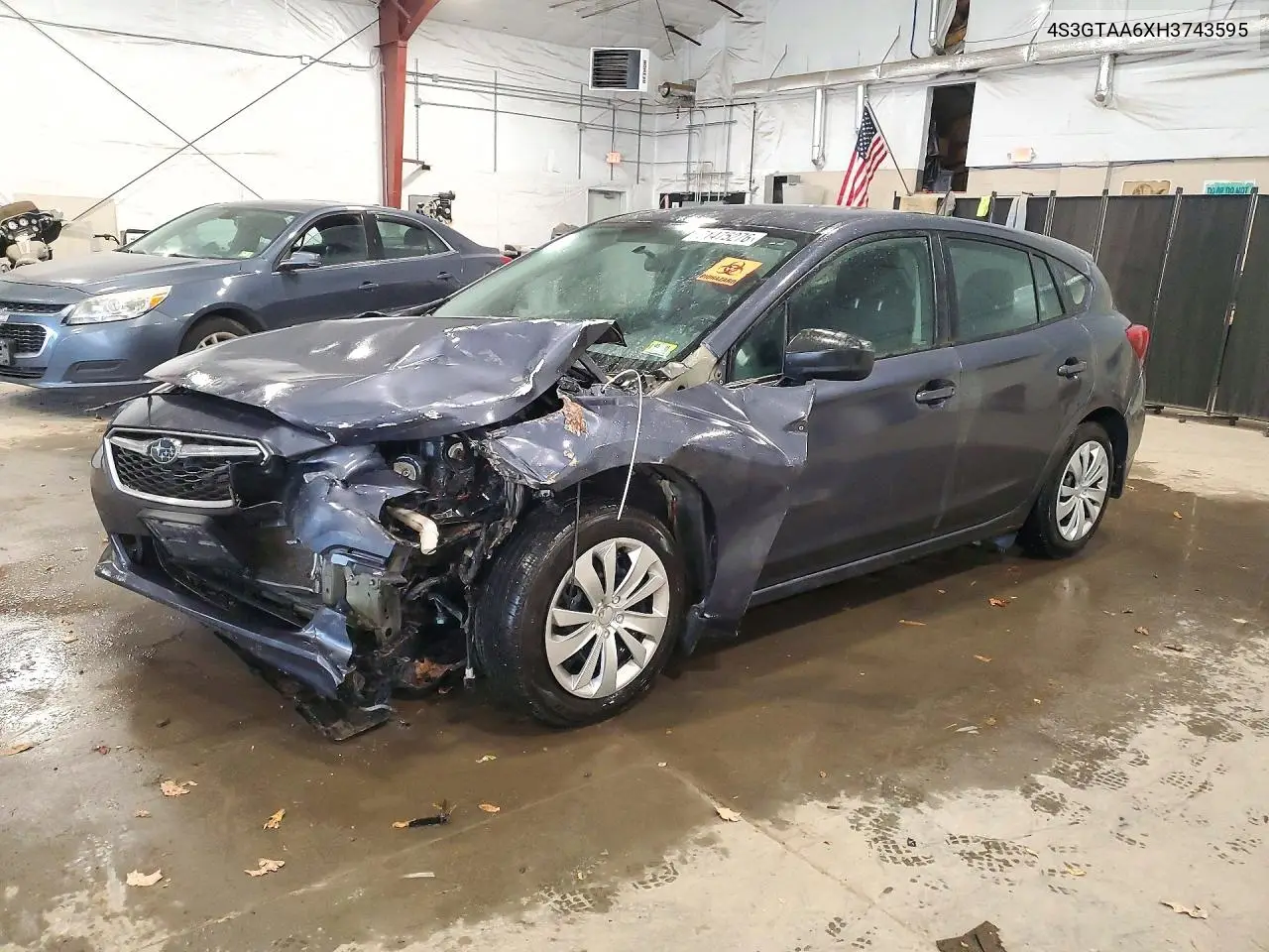 2017 Subaru Impreza VIN 4S3GTAA6XH3743595 фото 1
