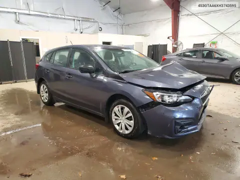 2017 Subaru Impreza VIN 4S3GTAA6XH3743595 фото 4