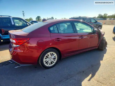2017 Subaru Impreza Premium Plus VIN 4S3GKAD68H3624474 фото 3