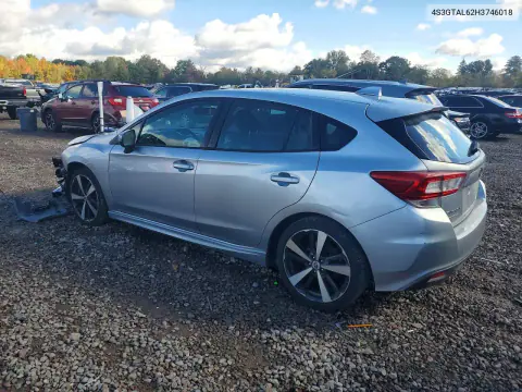 2017 Subaru Impreza Sport VIN 4S3GTAL62H3746018 фото 2