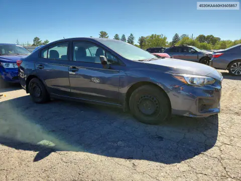 2017 Subaru Impreza VIN 4S3GKAA60H3605857 фото 4