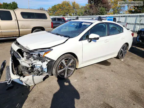4S3GKAL63H1613850 — 2017 Subaru Impreza, Передняя часть, фото до ремонта