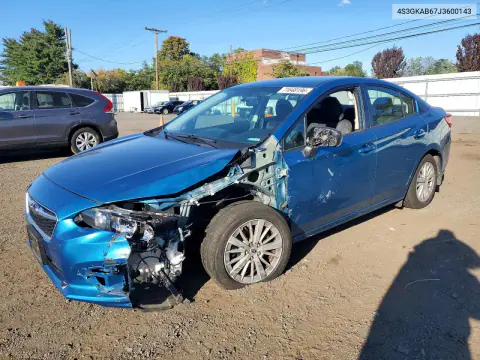 4S3GKAB67J3600143 — 2018 Subaru Impreza, Передняя часть, фото до ремонта