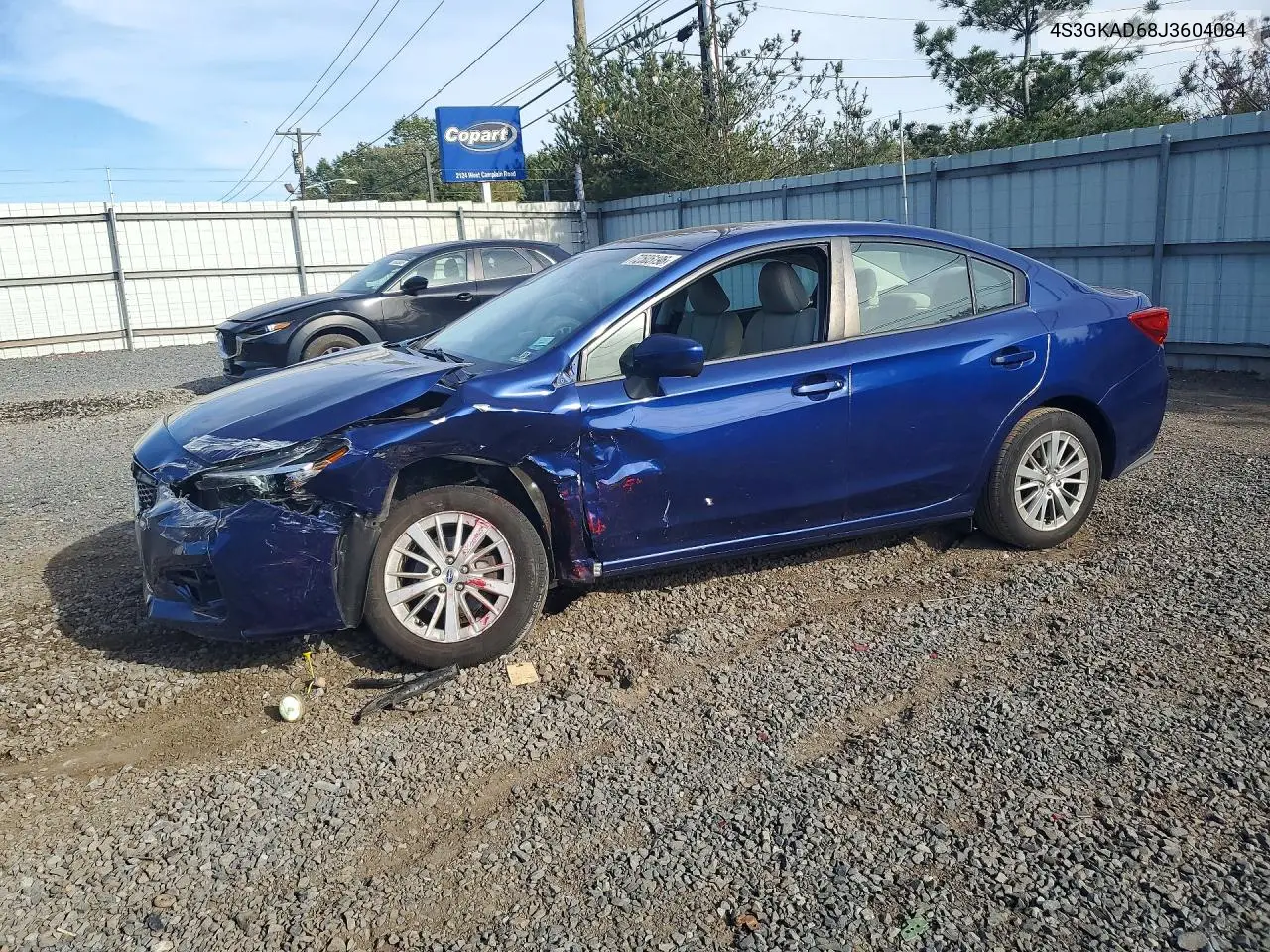 2018 Subaru Impreza Premium Plus VIN 4S3GKAD68J3604084 фото 1