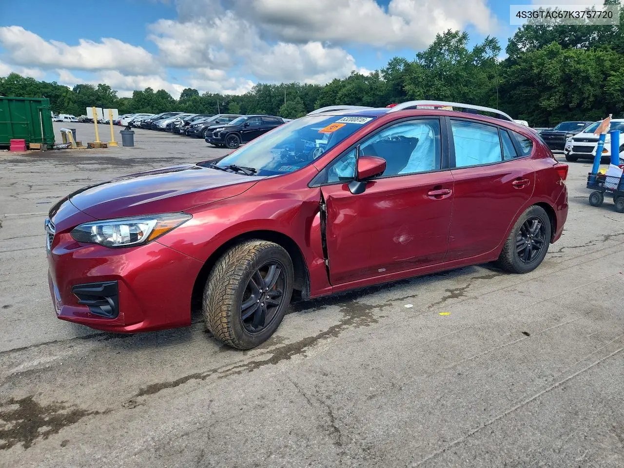 2019 Subaru Impreza Premium VIN 4S3GTAC67K3757720 фото 1