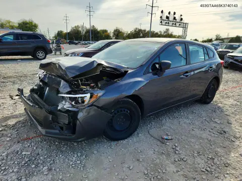 4S3GTAA65K3740143 — 2019 Subaru Impreza, Передняя часть, фото до ремонта
