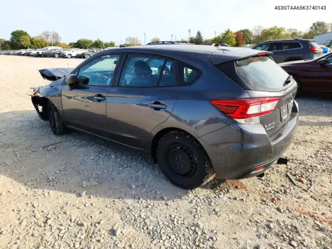 2019 Subaru Impreza VIN 4S3GTAA65K3740143 фото 2