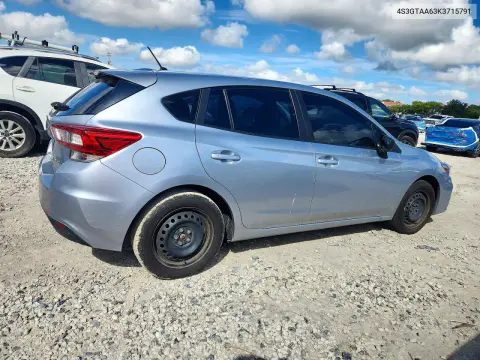 2019 Subaru Impreza VIN 4S3GTAA63K3715791 фото 3