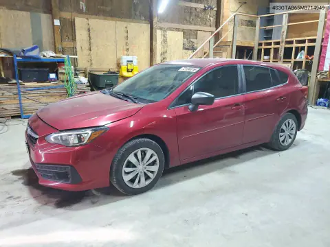 4S3GTAB65M3714949 — 2021 Subaru Impreza, Град, фото до ремонта