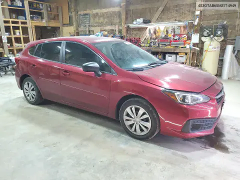 2021 Subaru Impreza VIN 4S3GTAB65M3714949 фото 4