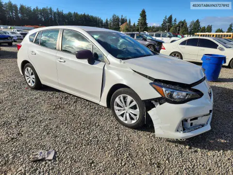 2022 Subaru Impreza VIN 4S3GTAB6XN3727892 фото 4