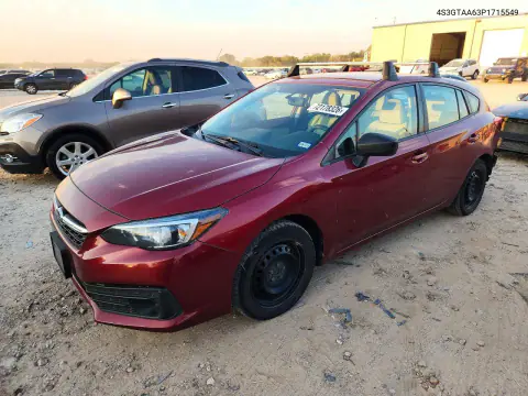 4S3GTAA63P1715549 — 2023 Subaru Impreza, Задняя часть, фото до ремонта