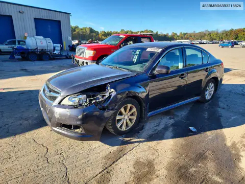 4S3BMBG63B3218826 — 2011 Subaru Legacy, Передняя часть, фото до ремонта