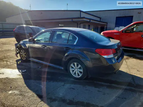 2011 Subaru Legacy 2.5I Premium VIN 4S3BMBG63B3218826 фото 2