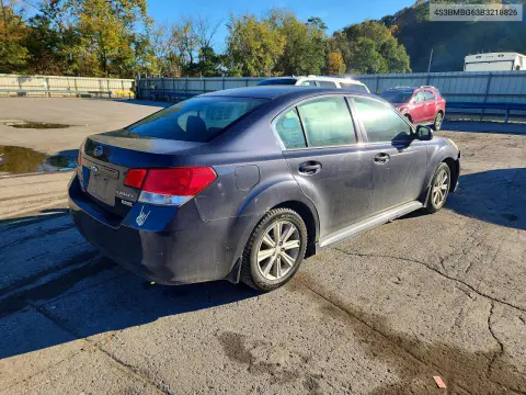 2011 Subaru Legacy 2.5I Premium VIN 4S3BMBG63B3218826 фото 3